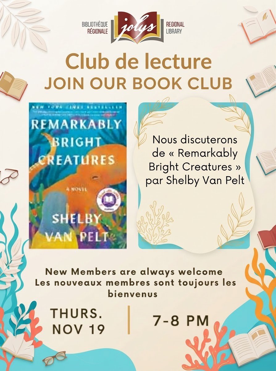 Book Club – Thursday Nov 19, 7–8 PM